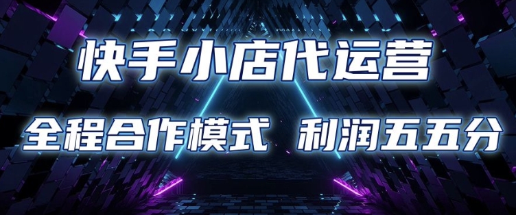 快手小店代运营 限时托管计划 合作模式 利润五五分成【揭秘】-玖玖资源网
