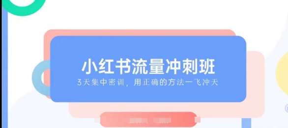 小红书流量冲刺班2025，最懂小红书的女人，快速教你2025年入局小红书-玖玖资源网