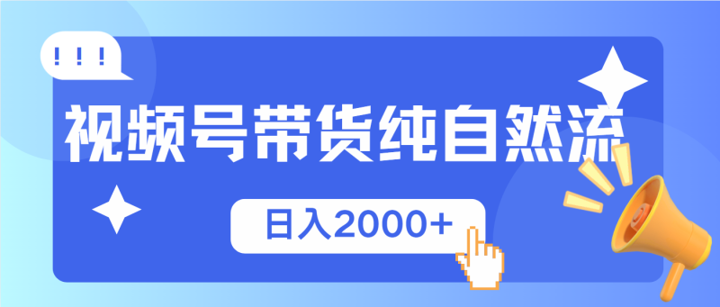 （13998期）视频号带货，纯自然流，起号简单，爆率高轻松日入2000+-玖玖资源网