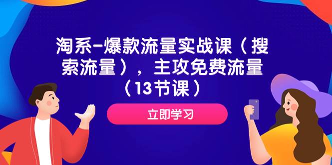 淘系-爆款流量实战课（搜索流量），主攻免费流量（13节课）-玖玖资源网