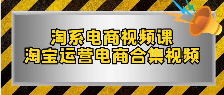 淘系-电商视频课，淘宝运营电商合集视频（33节课）-玖玖资源网