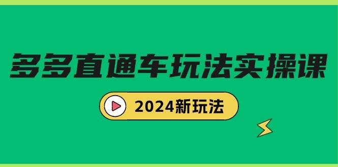 多多直通车玩法实战课，2024新玩法（7节课）-玖玖资源网