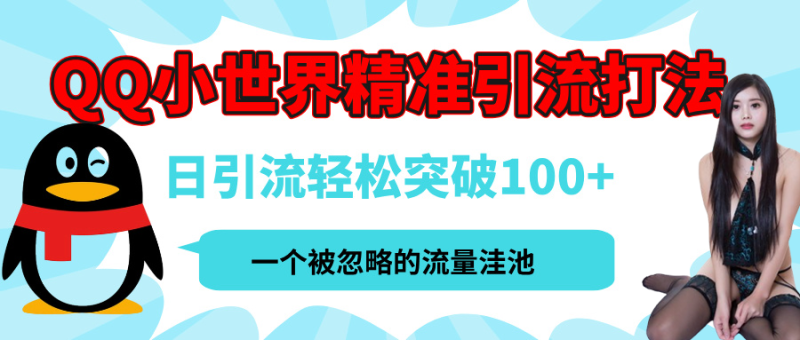 QQ小世界，被严重低估的私域引流平台，流量年轻且巨大，实操单日引流100+创业粉，月精准变现1W+-玖玖资源网