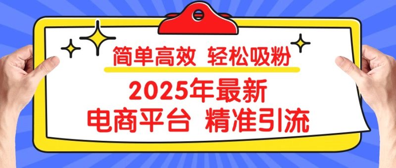 2025年最新电商平台精准引流 简单高效 轻松吸粉-玖玖资源网