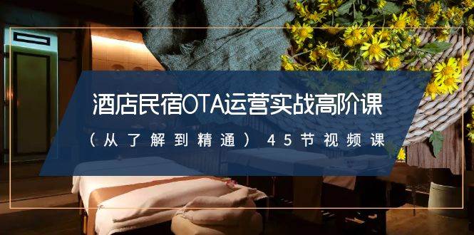 酒店民宿-OTA运营实战高阶课（从了解到精通）45节视频课-玖玖资源网