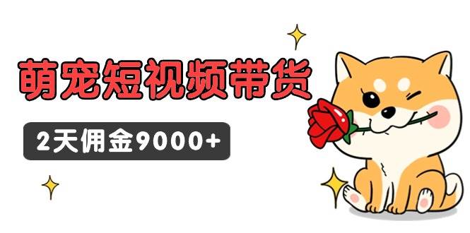 东哲日记·萌宠短视频带货，2天佣金9000+-玖玖资源网