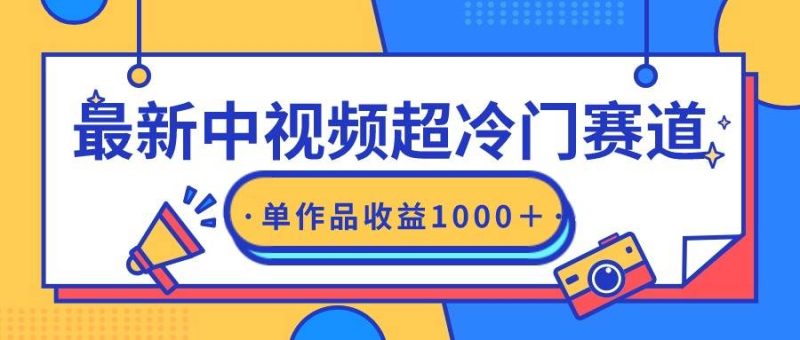 最新中视频超冷门赛道，轻松过原创，单条视频收益1000＋-玖玖资源网
