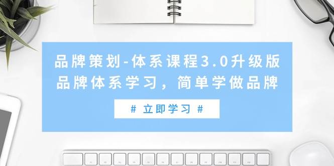 品牌策划-体系课程3.0升级版，品牌体系学习，简单学做品牌（高清无水印）-玖玖资源网