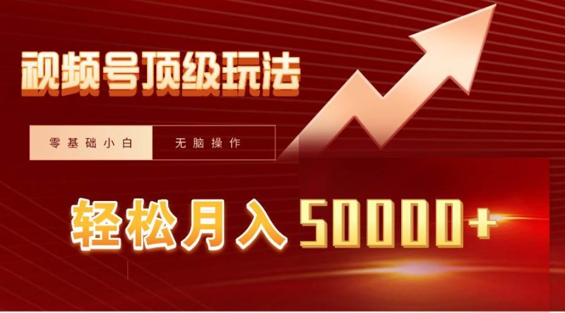 视频号短剧搬运狂怼玩法，零基础小白月入50000+-玖玖资源网