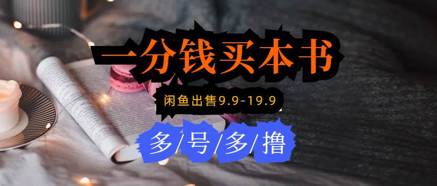 每天花1分钱买一本书，闲鱼出售9.9-19.9不等，多账号多撸 新手小白均可操作-玖玖资源网