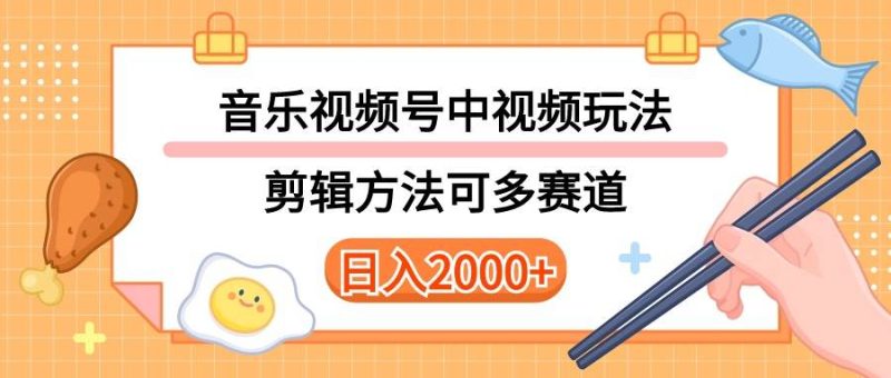 多种玩法音乐中视频和视频号玩法，讲解技术可多赛道。详细教程+附带素…-玖玖资源网