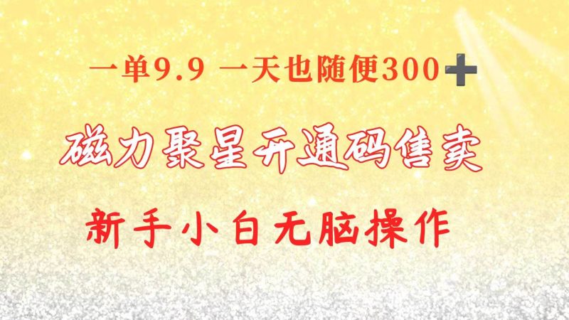 快手磁力聚星码信息差 售卖  一单卖9.9  一天也轻松300+ 新手小白无脑操作-玖玖资源网