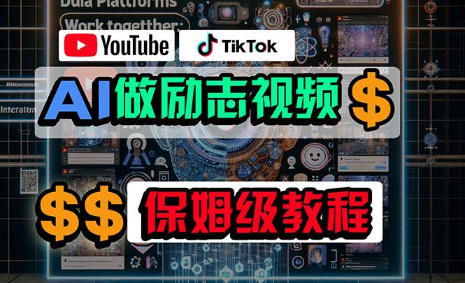 利用AI制作励志视频，在YouTube和TikTok赚钱，小白可做（附工具）-玖玖资源网