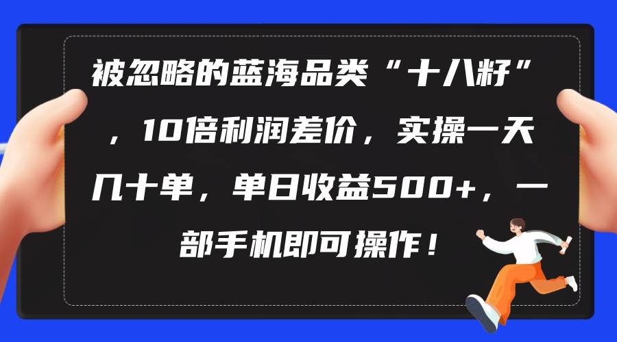 被忽略的蓝海品类“十八籽”，10倍利润差价，实操一天几十单 单日收益500+-玖玖资源网