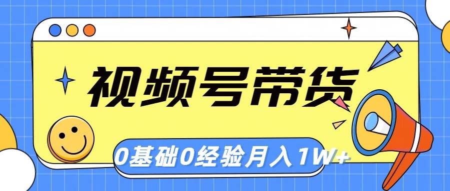 视频号轻创业带货，零基础，零经验，月入1w+-玖玖资源网