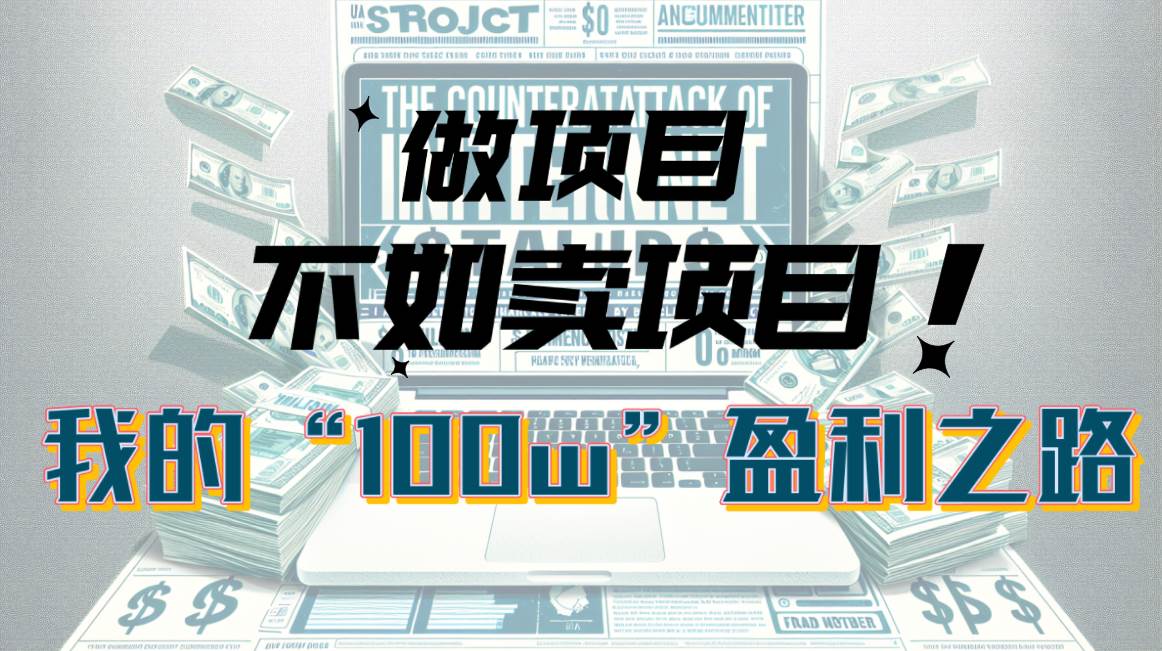 为什么做项目不如卖项目？我的100W+盈利之路-玖玖资源网
