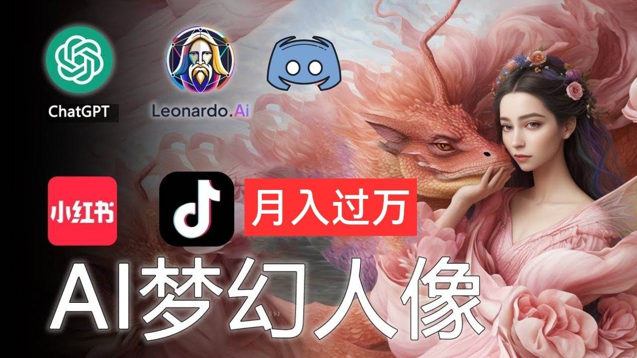AI摄影梦幻人像：零基础也能月入过万的秘密-玖玖资源网