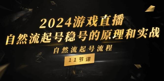 2024游戏直播-自然流起号稳号的原理和实战，自然流起号流程（11节）-玖玖资源网