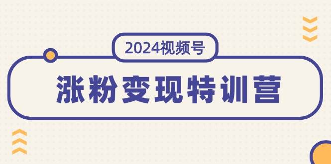2024视频号-涨粉变现特训营：一站式打造稳定视频号涨粉变现模式（10节）-玖玖资源网
