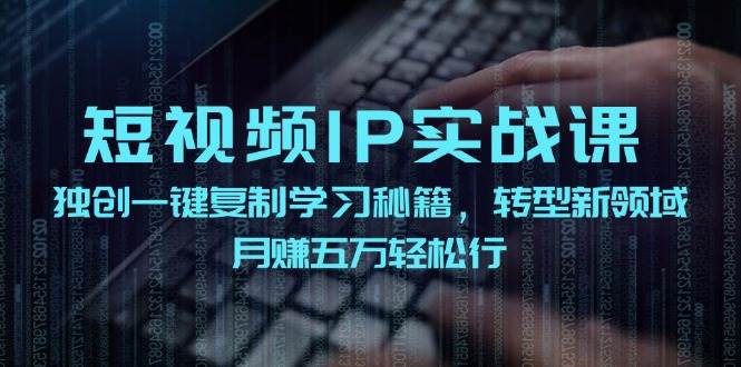短视频 IP实战课，独创一键复制学习秘籍，转战新领域，月赚五万轻松行-玖玖资源网