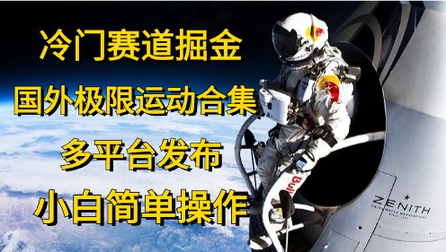 冷门赛道掘金，极限运动合集，多平台发布，小白简单操作-玖玖资源网