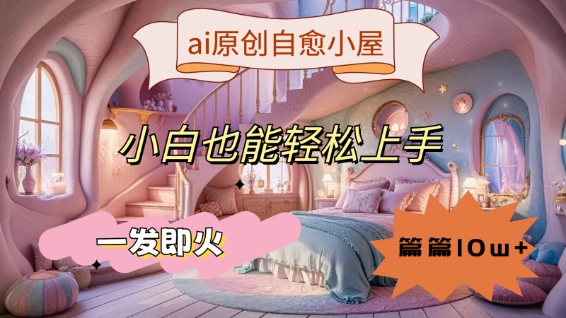 ai原创治愈小屋，小白也能轻松上手，一发即火，篇篇10w+-玖玖资源网
