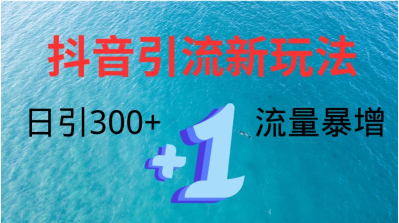 创业粉高效引流，抖音工具号玩法4.0，日引300+-玖玖资源网