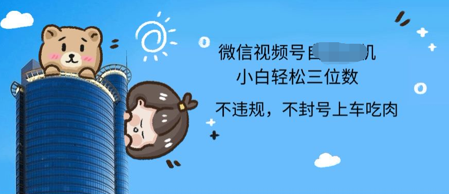 2024最新微信视频号挂机小白可上手，轻松日入三位数-玖玖资源网