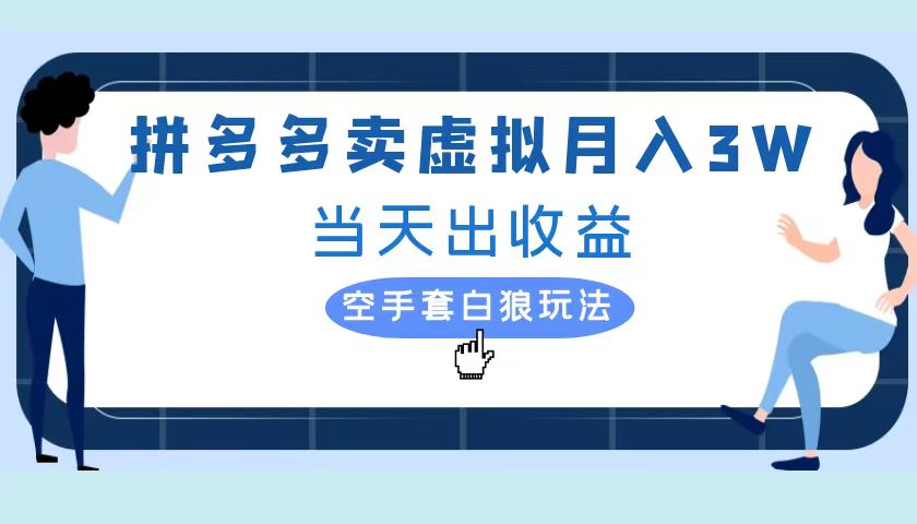 拼多多虚拟项目，单人月入3W+，实操落地项目-玖玖资源网