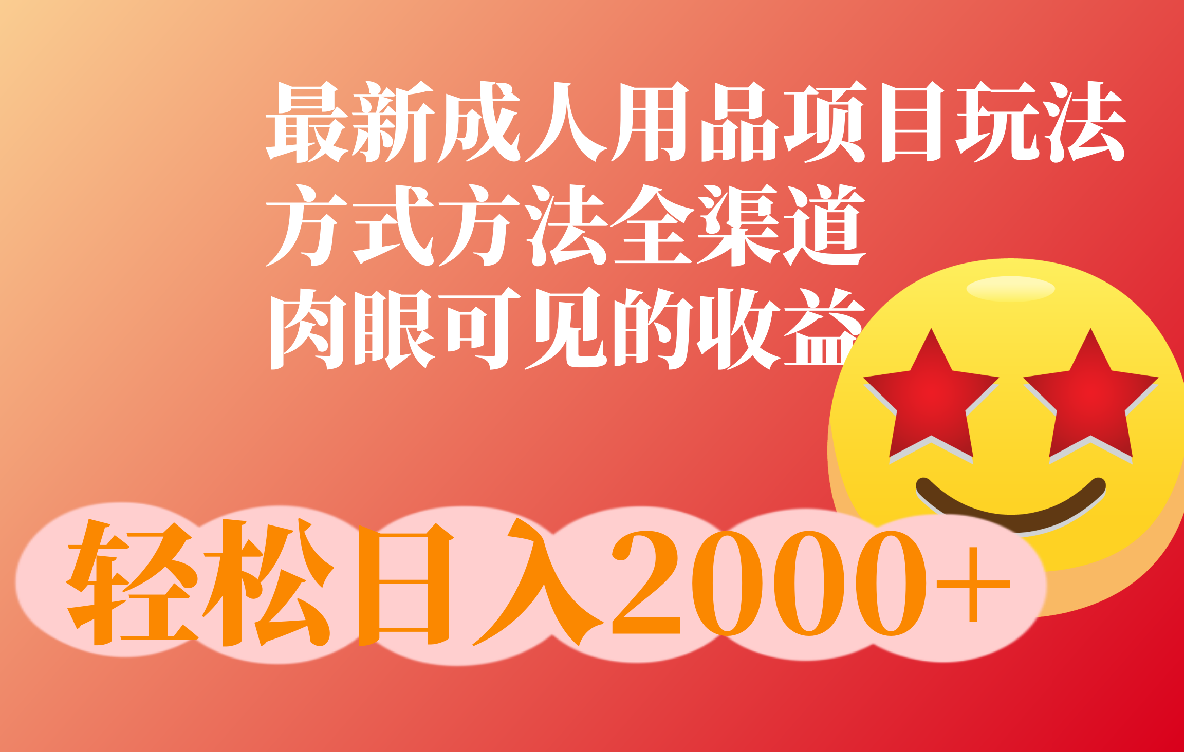 成人用品项目最新玩法，方式方法全渠道-玖玖资源网
