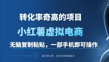一单49.9，转化率奇高的项目，冷门暴利的小红书虚拟电商-玖玖资源网