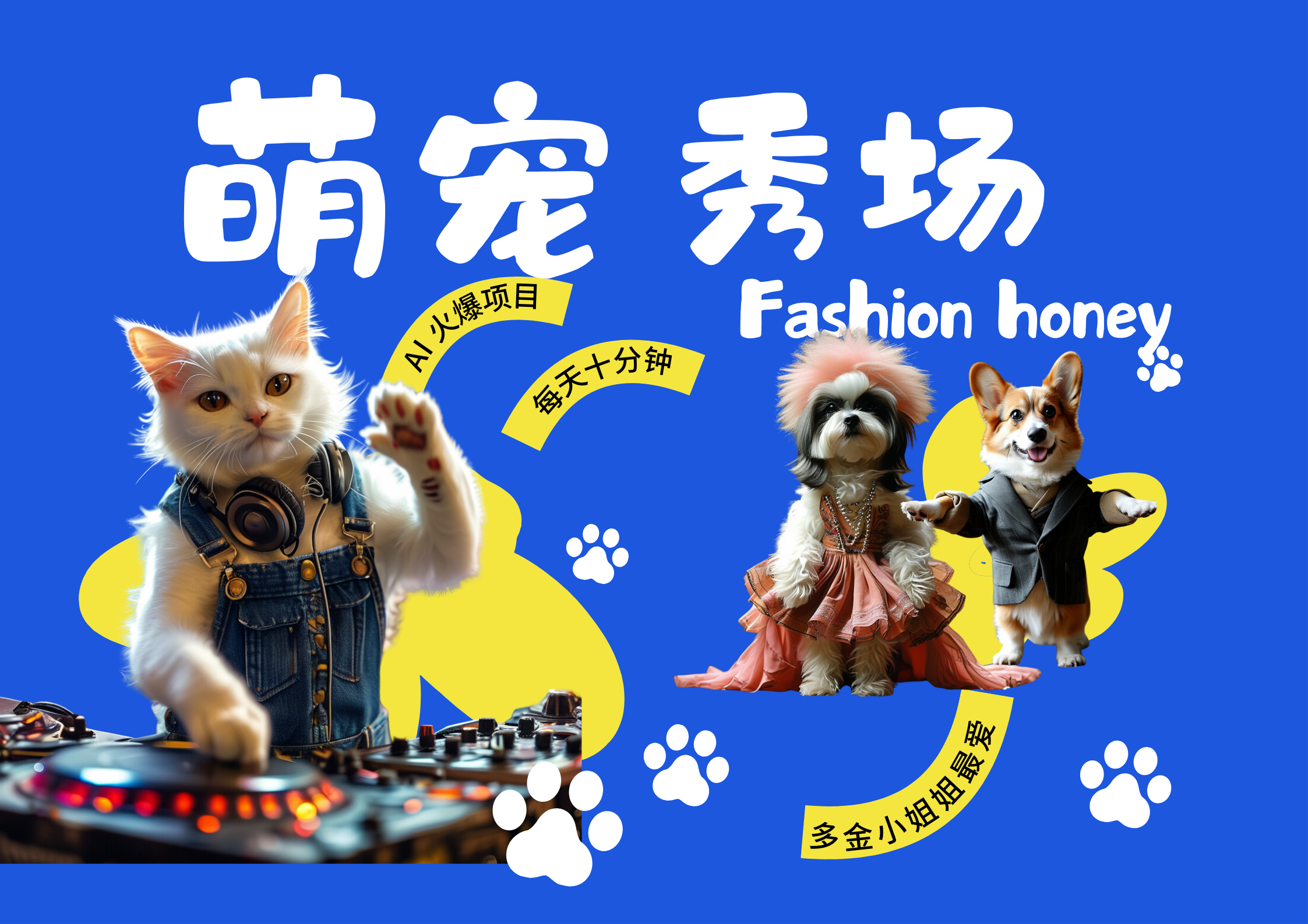 酷飒动物跳舞走秀  时尚喵FASHION汪 多金小姐姐最爱的 轻松月入破万-玖玖资源网