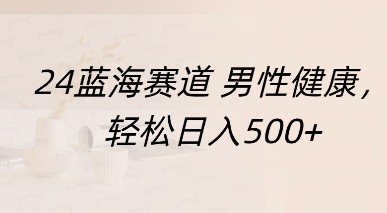 蓝海赛道 男性健康，轻松日入500+-玖玖资源网
