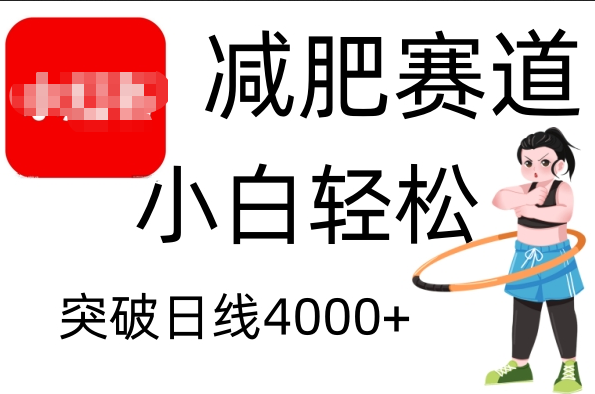 小红书减肥赛道,小白轻松日利润4000+-玖玖资源网
