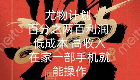 尤物计划-200％暴利 低成本 高收入 一部手机即可操作-玖玖资源网