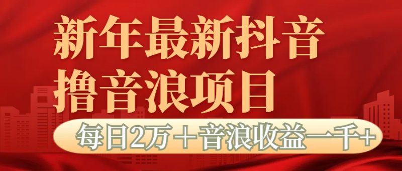 抖音音浪掘金项目每日2万+音浪高收益1000+-玖玖资源网
