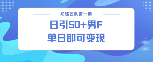 男粉引流新方法不违规，当日即可变现-玖玖资源网