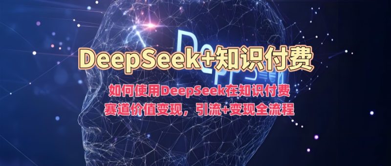 如何使用DeepSeek在知识付费赛道价值变现,引流+变现全流程-玖玖资源网