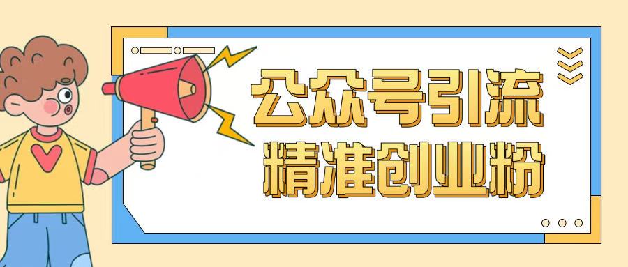 公众号引流创业粉玩法，0基础即可轻松掌握流量-玖玖资源网