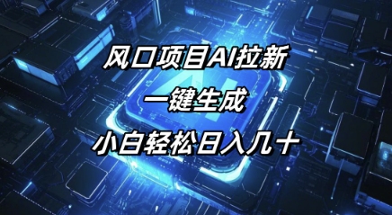 风口项目AI拉新，一键生成，小白轻松日入几十-玖玖资源网